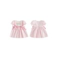 thumbnail image 2 of Cjfdfy Toddler Baby Girl Birthday Dress 1 2 3 4 Years Old Birthday Outfit Baby Girls Summer Plaid Gingham Dress Goose Letter Embroidery Bows Puff Short Sleeve Dress, 2 of 9
