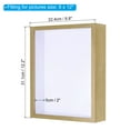 thumbnail image 2 of Unique Bargains 8x12 Shadow Box Frame Wooden Dried Flower Display Stand Floating Photo Frame Natural Color, 2 of 7