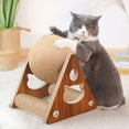 thumbnail image 1 of Upgraded Cat Scratching Toy, Natural Sisal Cat Scratching Toy with Cat Scratching Post Base, Scratching Ball for Cats and Kittens, Solid Wood Pet Scratching Toy, 1 of 5
