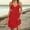 Red, variant on SMihono Vacation Dresses for Women Summer Trendy Eyelet Embroidery Mini Dress Spaghetti Strap V Neck Casual Sundress Gray S