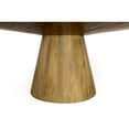thumbnail image 4 of Jaden Round Dining Table in Mid-Century Distressed Natural Finish on Solid Wood, 4 of 7