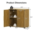 thumbnail image 2 of Wiilayok 31.5 Inch Mid Century Modern Sideboard Buffet Cabinet Oak Arched Doors Storage Credenza Media Console, 2 of 8