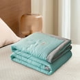 thumbnail image 4 of Qocolhg Solid Color Summer Cooler Quilt - Cooling Blankets for Hot Sleepers, Skin-friendly Plain Printed Washed Cotton Summer Quilt, Bedding Soft Coverlet Quilts for Kids, 43x59 inch, Mint Green, 4 of 6