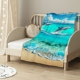 thumbnail image 2 of nygtbtfer Ocean Themed Blanket Beach Throw Blanket for Bed Couch, Printed Fleece Blanket Throw Size Sherpa Blanket Cute Plush Blanket,Breathable Cozy White, 2 of 6