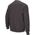 thumbnail image 3 of Men's Colosseum Charcoal NC State Wolfpack Arch & Logo Crew Neck Sweatshirt, 3 of 5