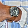 thumbnail image 2 of Da Luca Two Piece Ballistic Nylon Watch Strap - Light Brown (PVD Buckle) : 22mm, 2 of 5