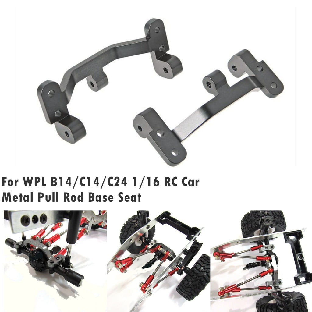 2X RC Accessory Metal Base Pull Rod For WPL C24 C14 C14K C24K 1/16 RC Car Set 