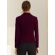 thumbnail image 4 of ChaqueDe Traje De ChaqueElástiCon Cuello De SolaPaOficiDe Trabajo PaMujer Rojo PúrpuM, 4 of 6
