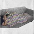 thumbnail image 5 of Rainbow Soft Flannel Fleece Throw Blanket, Cartoon Drawing of Unicorn Ice Skating, Cozy Plush for Indoor and Outdoor Use, 60" x 80", Multicolor, by Ambesonne, 5 of 5