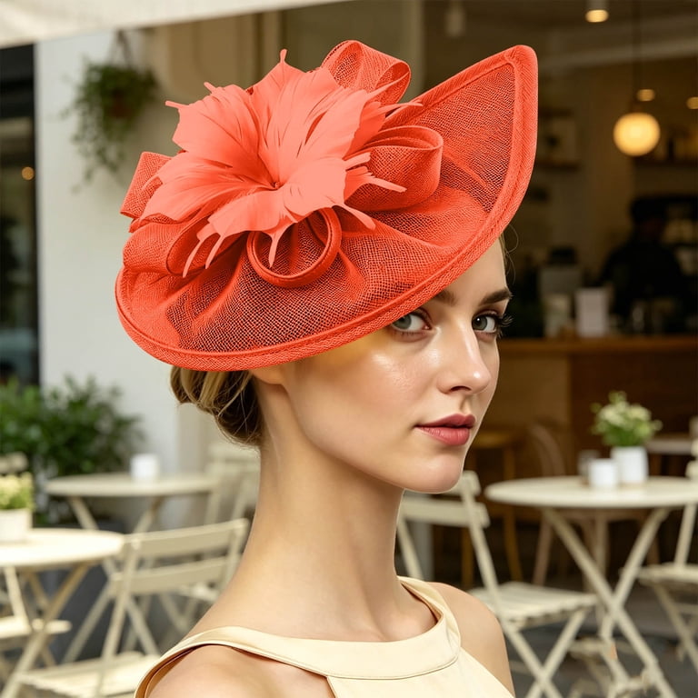 Karymi Baseball Cap Elegant Fascinator Hat with Fake Feather  display picture 1