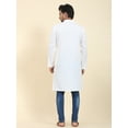 thumbnail image 2 of SKAVIJ Men's Shirt Cotton Kurta Casual Tunic Regular Fit (Small, White), 2 of 6