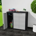 thumbnail image 5 of Topcobe Outdoor Large Lockable Storage Cabinet with 2 Shelves for Garden, Gray, 5 of 9