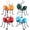 4PCS-4 Colors, variant on Bad Piggies Ant Decor Metal Wall Art Garden Decoration Cute Metal Ants Figurines for Indoor Outdoor Wall Sculptures Garden Yard Fence Insect Ornaments Bedroom Living Room Hanging Decorations