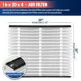 thumbnail image 6 of 2 Pack 113 Replacement Filter,MERV 13 16x20x4,Compatible with AprilAire Whole House Air Purifiers 1110, 6 of 6
