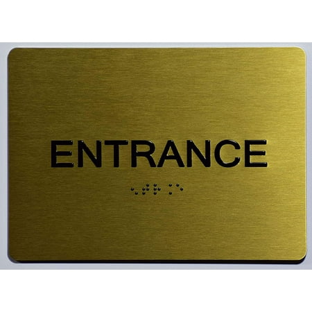 

Entrance Sign - Gold(Aluminium Gold/Black Size 5x7) The Sensation line(ref-2022-4)