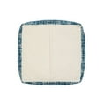 thumbnail image 6 of LR Home Milano Performance Blend Indoor Pouf in Blue/Ivory, 18" x 18" x 18", 6 of 10
