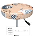 thumbnail image 4 of Bingfone14 Inch Padded Round Bar Stool Cover Cushion With Elastic Fabric Round Chair Seat - Cute Ink Drawn Elephants, 4 of 7