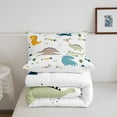 thumbnail image 4 of Cute Dinosaur Comforter Set Cartoon Cactus Bedding Set Decor Jungle Dino Boho Succulent Comforter Animal Pattern Yellow Grey Duvet Set Bathroom Quilt Set King, 4 of 6