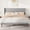Dark Gray, variant on Smile Nest Full Platform Bed Frame with Upholstered Wingback Headboard, Beige Linen