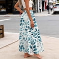 thumbnail image 7 of YuXingFu Womens Womens Skirts Knee Length Summer Petite Long Pleated Side Elastic Waist Skirt - Split Hem Wool Velvet Everyday Light Blue S, 7 of 7