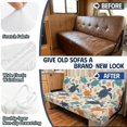 thumbnail image 3 of CHAQLIN Sea Turtle Print Stretch Washable RV Couch Covers Compatible with Camper Motorhome, 2 Piece RV Folding Sofa Bed Cover, 3 of 7