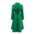 thumbnail image 4 of Blmnix Adjustable Waist Coats for Women Tie Poncho Womens Jackets Dressy Casual Y2k Jacket Coat Long Long Sleeve High-Low Green Womens Jackets Casual, 4 of 6