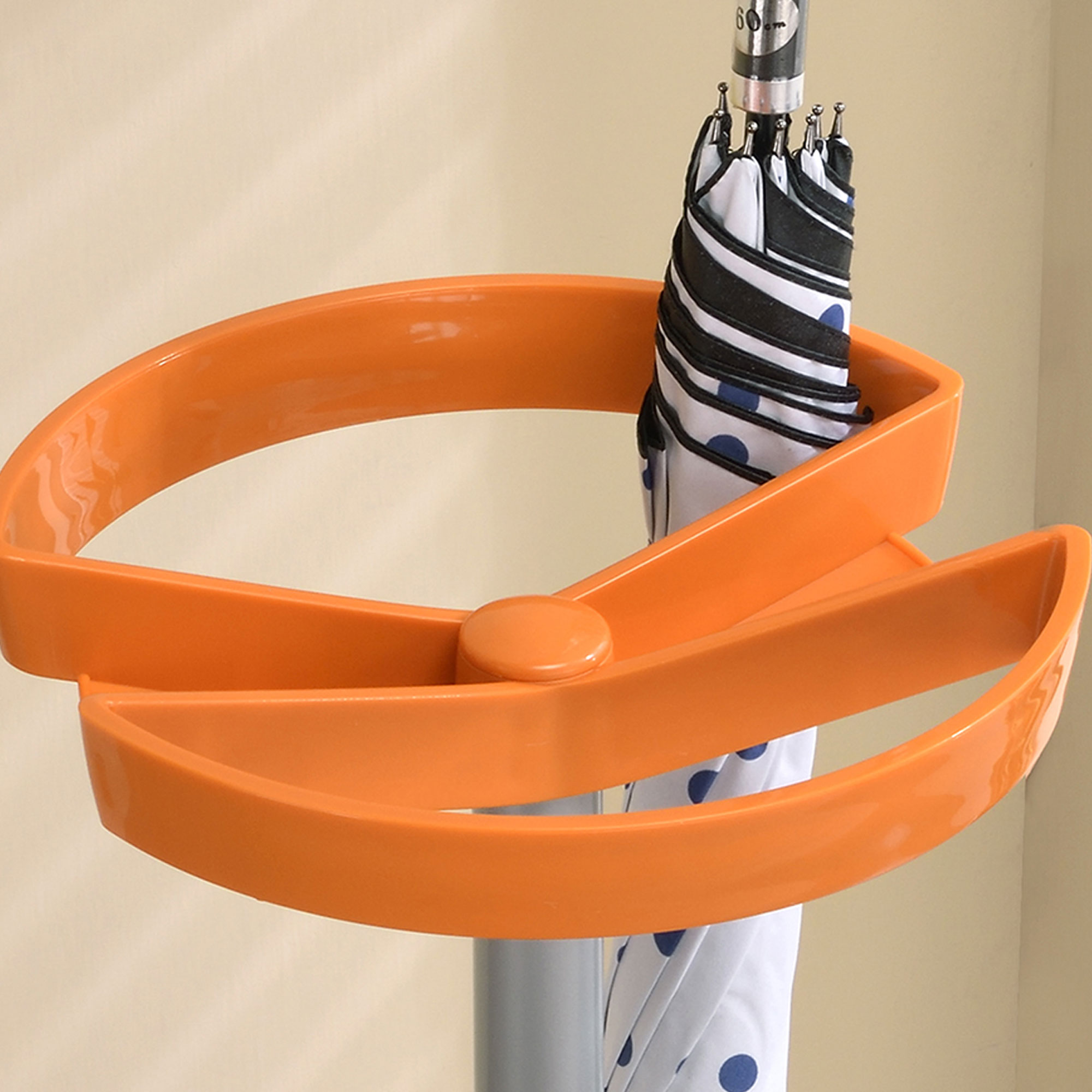 Kings Brand Furniture Bromna Umbrella Stand Rack – Free-Standing Orange Holder for Entryway & Home Organization