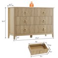thumbnail image 3 of QinaQin Recessed Patterned Dressing Table for Bedroom, 47.2 Inches Wide, 6 Drawers, Made Of Wood, Modern Style, Suitable for Storage In Living Room, Hallway, Or Entryway, 3 of 7