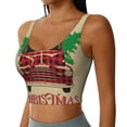 thumbnail image 2 of Kdxio Christmas Vintage Red Truck Print Workout Crop Tank Top for Women Racerback Yoga Tank Tops Athletic Sports Shirts Exercise Undershirts, 2 of 9