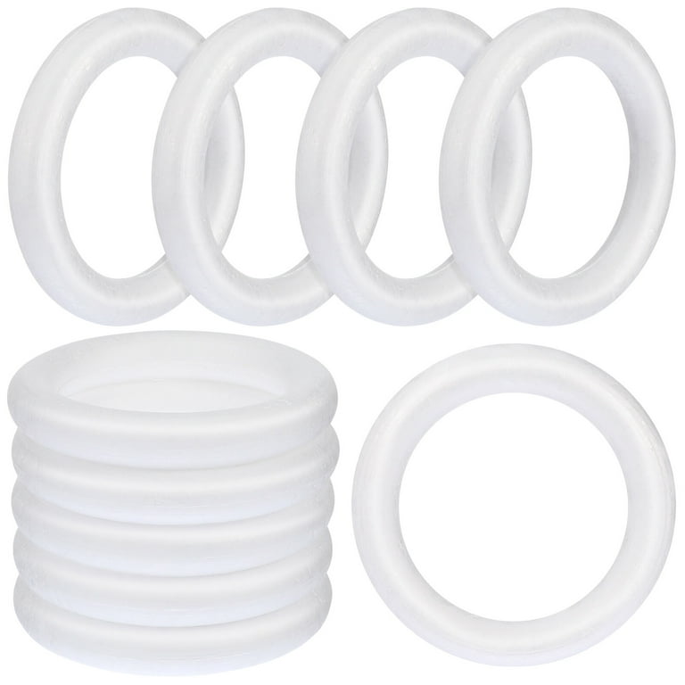 10 Pcs Foam Rings for Wreath Round Craft Rings Circle Rings for