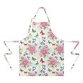 thumbnail image 2 of Pioneer Flower Floral Print Pattern Apron for Women and Men, Cotton Linen Waterproof with Pockets, Adjustable, 33x27 Inch for Kitchen, Gardening, BBQ, Salon, 2 of 6