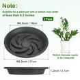 thumbnail image 3 of Uxcell 2-Pack Bandejas para Plantas, 6.3 Pulgadas ID Anti-Raíz de Resina para Macetas de Flores para Interiores/Exteriores, Bandeja de Goteo para Macetas [8.3 Pulgadas OD, Negro Gris], 3 of 6