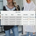 thumbnail image 3 of XPMWRP Women's Sequin Mesh Appliques V Neck Long Sleeve Sweaters Fall Trendy V Neck Knit Drop Shoulder Pullover Sweater Jumper Tops White S, 3 of 8