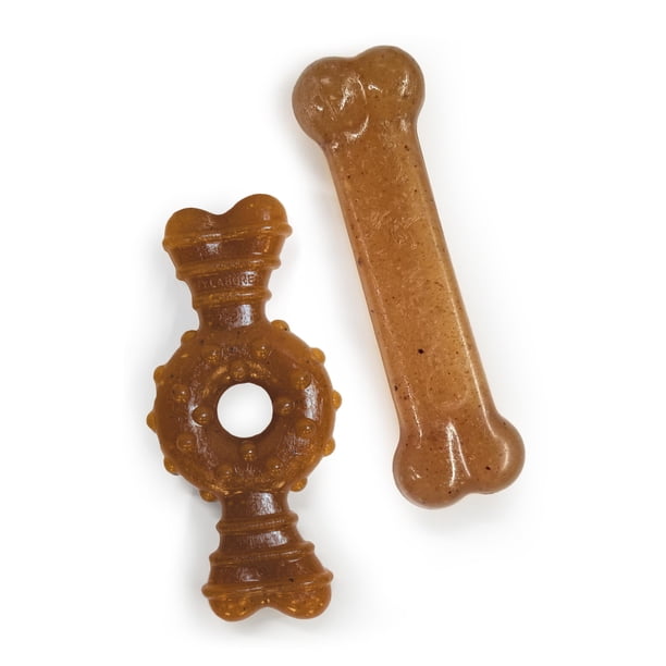 Juguete para Morder Cachorros Nylabone para Dentición Sabor Pollo Paquete de 2