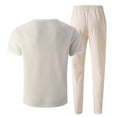 thumbnail image 5 of Mrmaere Men's Suit Set Loose Solid Pattern For Various Types Versatile Design For Multiple Occasions Khaki S, 5 of 5