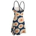 thumbnail image 5 of Orange Dandelions Navy Blue Background Sleeveless Dresses Slip Dress Women's Dresses Dresses For Womens, 5 of 6