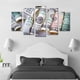 thumbnail image 3 of Cuadro Decorativo Billetes De Dólares Enrollados Juego De 5 Piezas 150x80cm Ideal Para Oficina Sala Consultorio, 3 of 5
