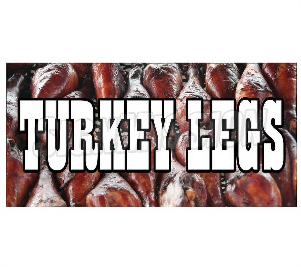 CHOOSE YOUR SIZE Jumbo Smoked Turkey Legs DECAL BBQ Truck Concession Sticker 