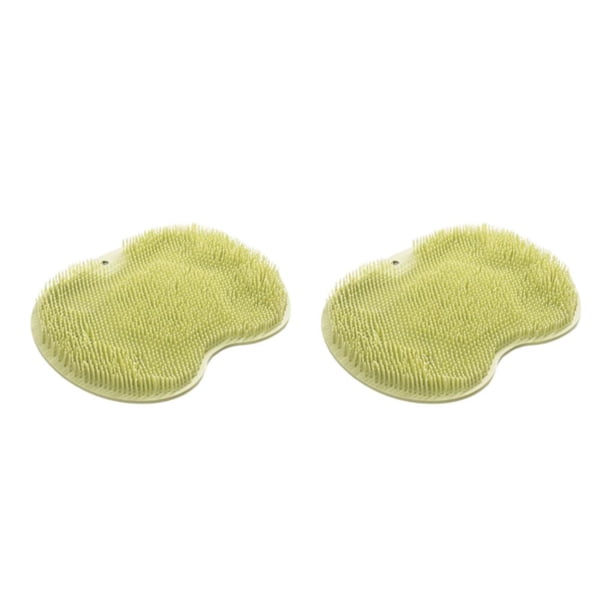 Wosthever Shower Foot Scrubber Mat with Suction Cups Sturdy for Exfoliating Dead Skin Verde 2Conjunto