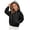 Ghood128-Black, variant on xaweyi Toddler GirlsSolid Color Cotton Pullover Hooded Sweatshirts Long Sleeve Casual Tops Fit Size 2-3 Years