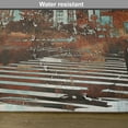 thumbnail image 6 of Ambesonne Grunge Place Mats Set of 4, Urban Abstract Cityscape, Standard Size, Seafoam Brown White, 6 of 6
