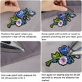 thumbnail image 5 of 4Pcs 2 Styles Blue Floral Iron on Patches Vintage Rose Sew on Embroidered Patch Assorted Flower Embroidery Repair Badge Appliques Bulk for Sewing Making Crafts Wedding Clothing Decor Supply, 5 of 5