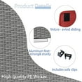 thumbnail image 5 of SOLAURA 2-Piece Patio Loveseat Gray Wicker Corner Sofa Set with Cushions, Dark Red, 5 of 7