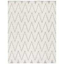 SAFAVIEH Natura Paula Zig-Zag Area Rug, Ivory/Black, 9' x 12'