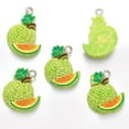 thumbnail image 4 of Resin 50 pc Resin Fruit Pendants with Platinum Tone Loop Mixed Shapes 15~27mm, 4 of 4