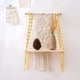 thumbnail image 4 of Estante Colgante de Pared Bohemio de Macramé de un Solo , Decoración de Estantes Flotantes de Plantas Tejidas de Madera Hechas A Mano, Mini Organizador Elegante, 4 of 5