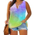 thumbnail image 2 of Blusa de chaleco sin mangas con cuello en V y estampado de tallas grandes suelta informal con estilo para mujer OAVQHLG3B Store lin121212, 2 of 5