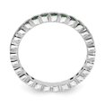 thumbnail image 3 of Auriga 925 Sterling Silver Created Emerald Eternity Ring for Women Size- 6, 3 of 6