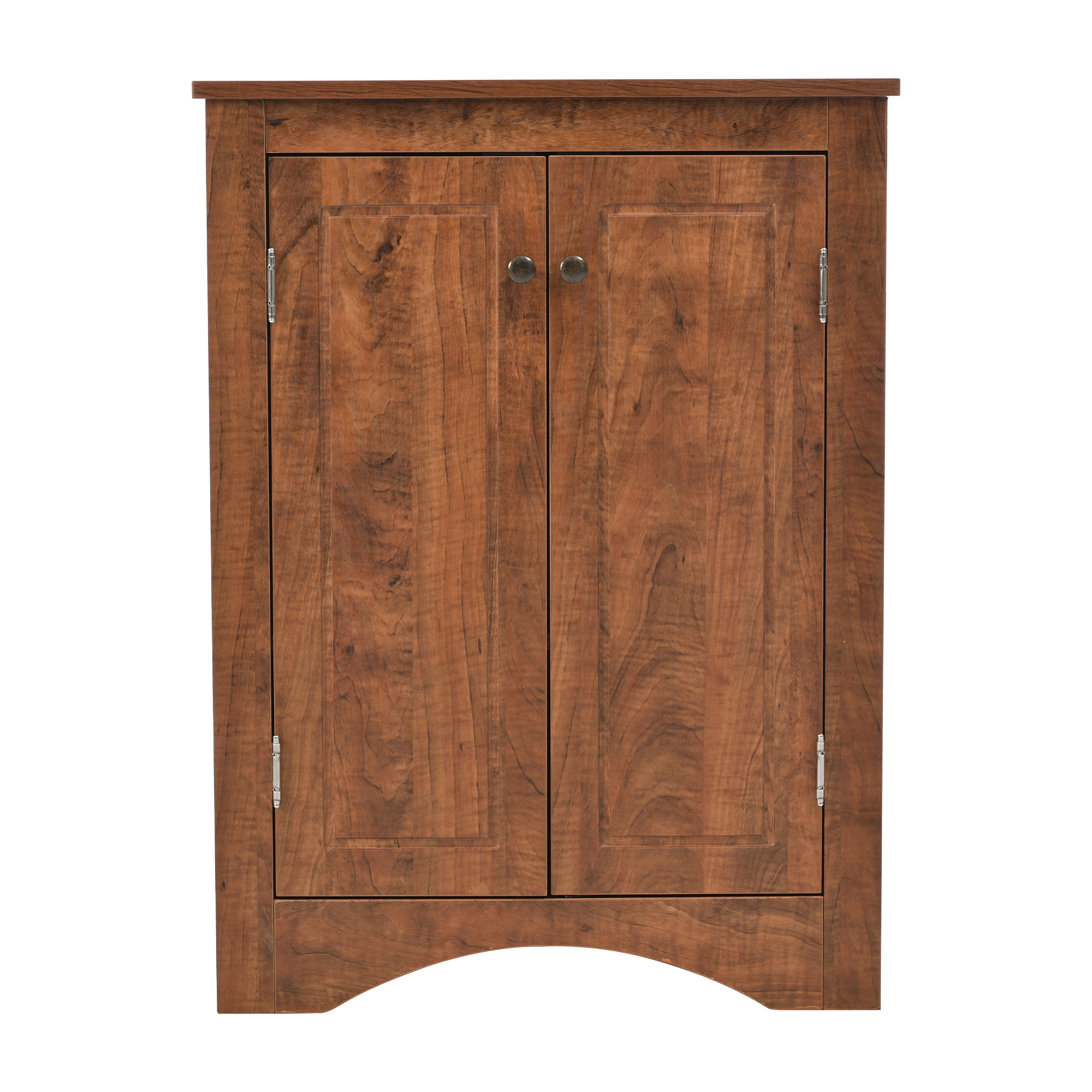 Triangle Bathroom Storage Cabinet with Adjustable Shelves, Freestanding Floor Cabinet for Home Kitchen