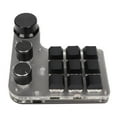 thumbnail image 1 of One Handed Mechanical Keyboard, RGB Backlit Portable Mini Custom Keypad, 9 Keys 3 Knobs Programming Macro Keypad, Hotkeys, One Click Start, 1 of 8